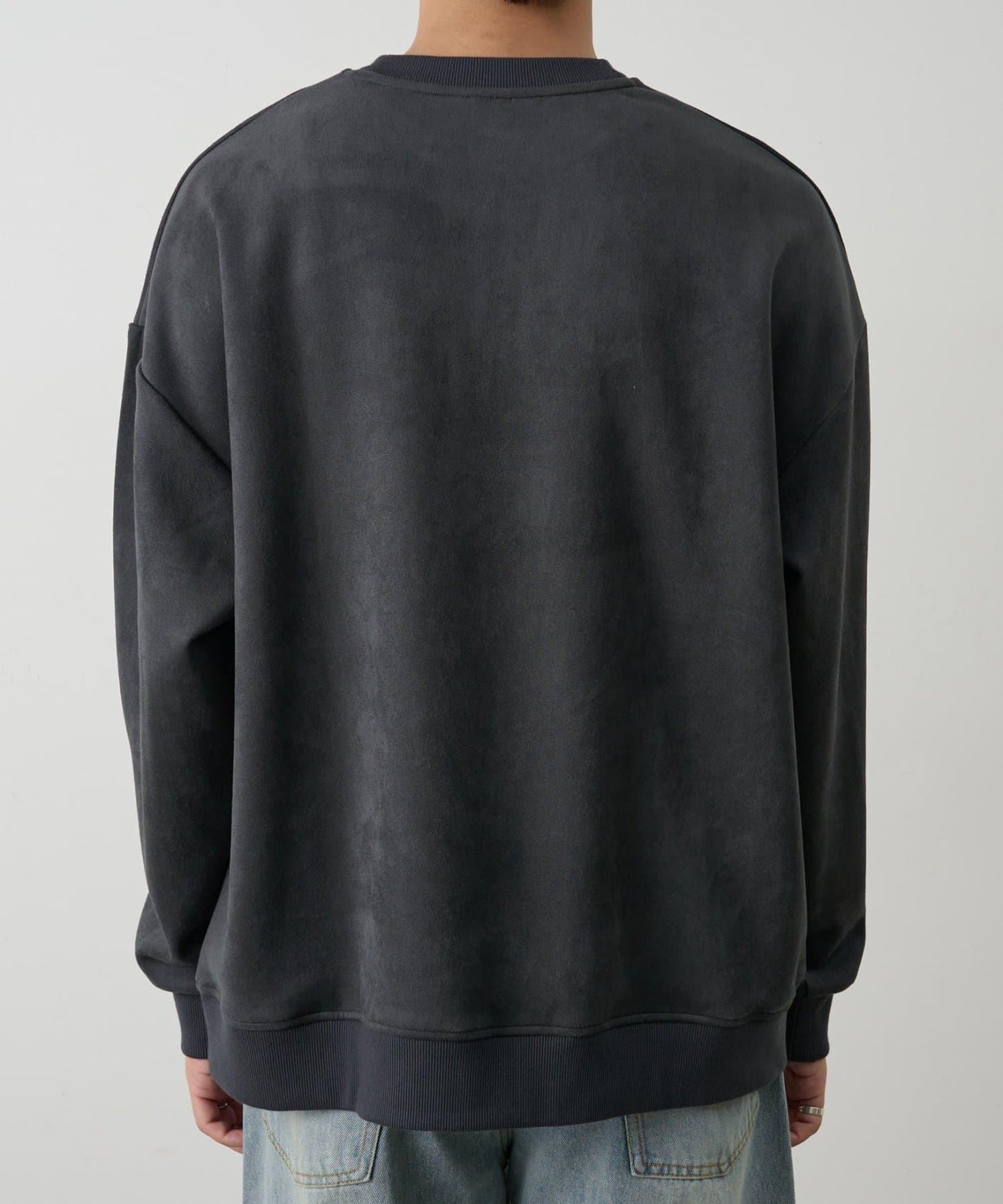 可成套搭配 合成麂皮 圓領 上衣