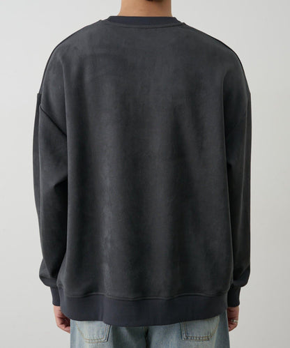 可成套搭配 合成麂皮 圓領 上衣