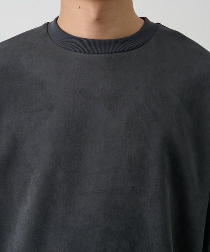 可成套搭配 合成麂皮 圓領 上衣