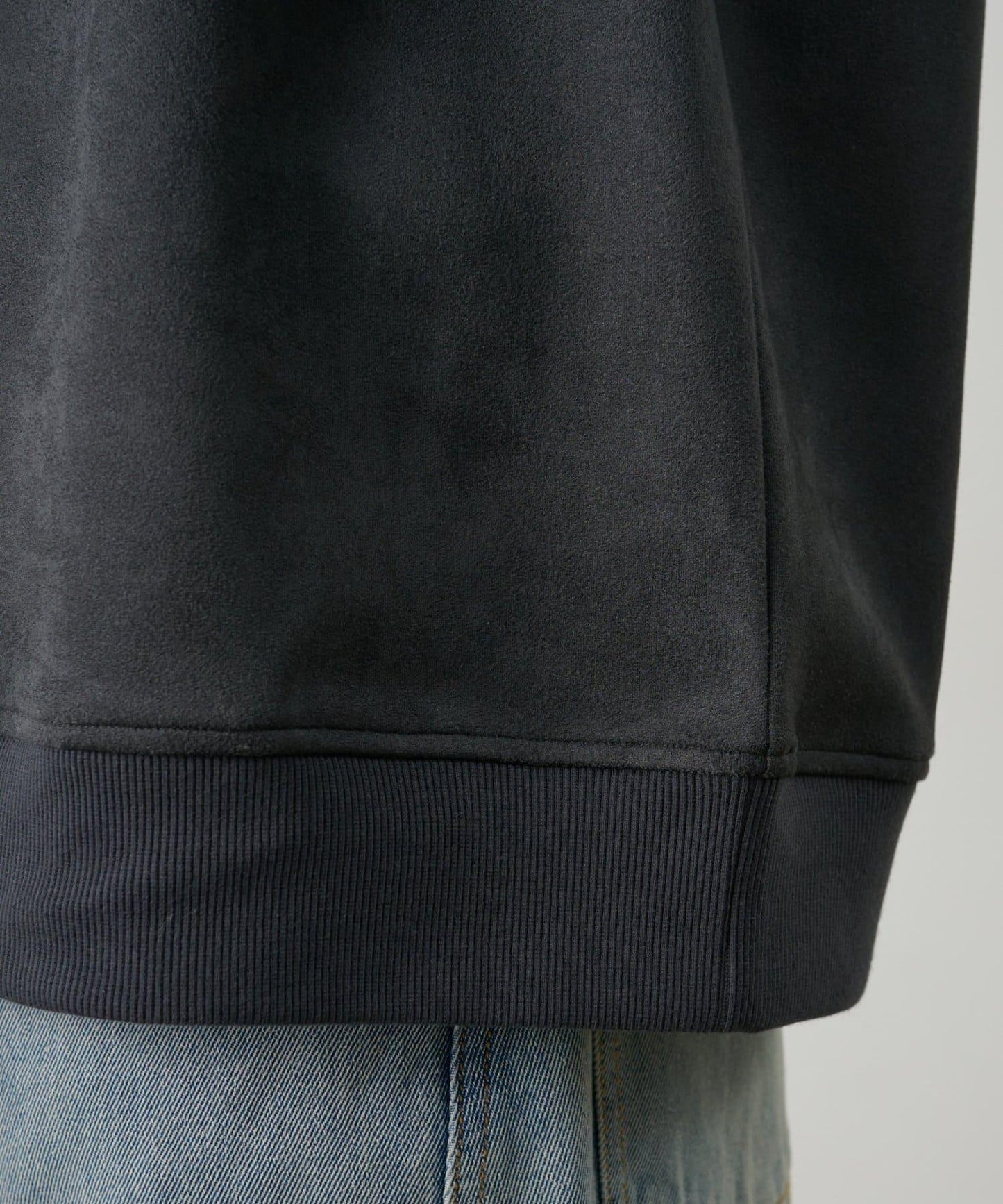 可成套搭配 合成麂皮 圓領 上衣