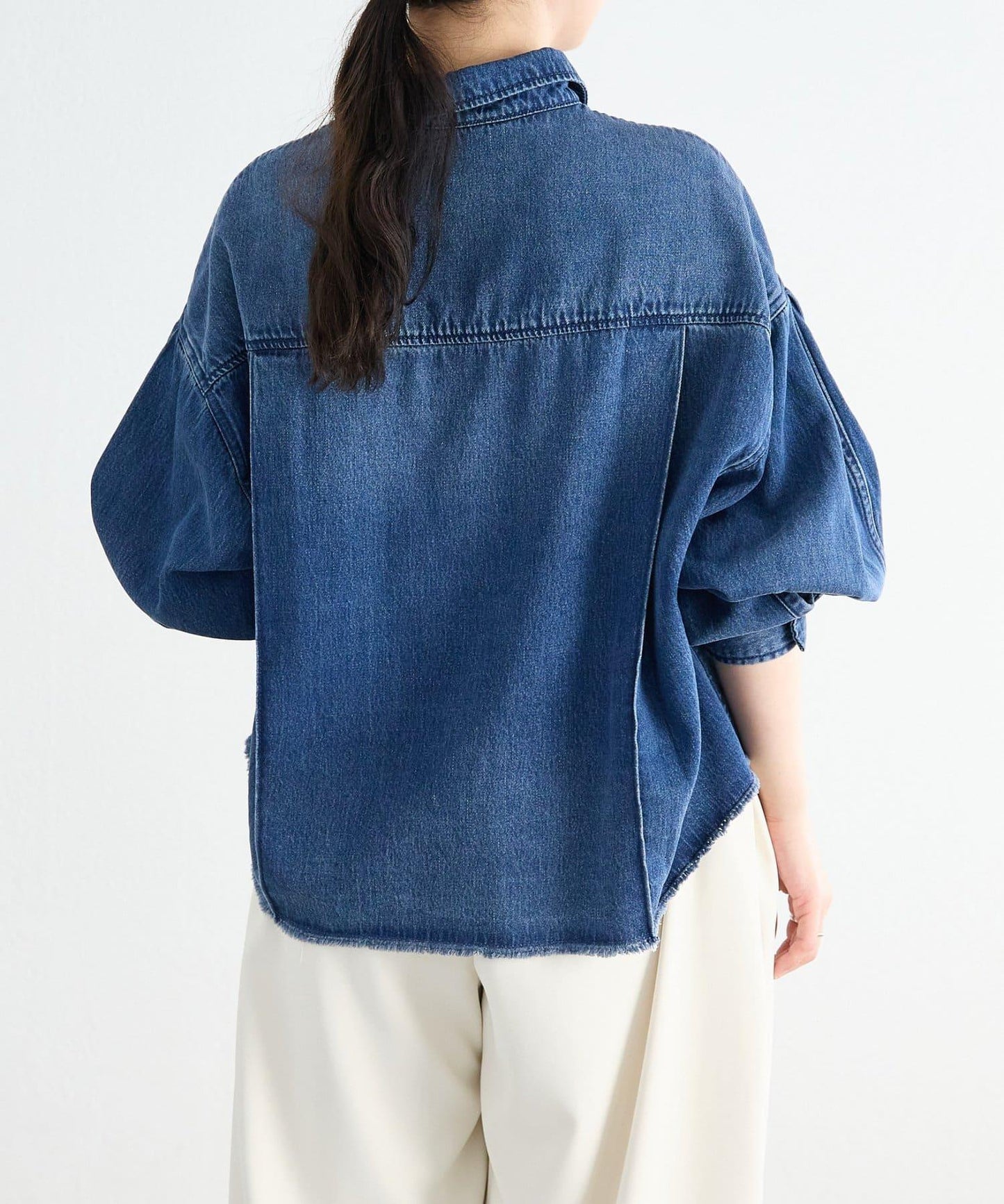 《FRIPIER》 毛邊牛仔襯衫