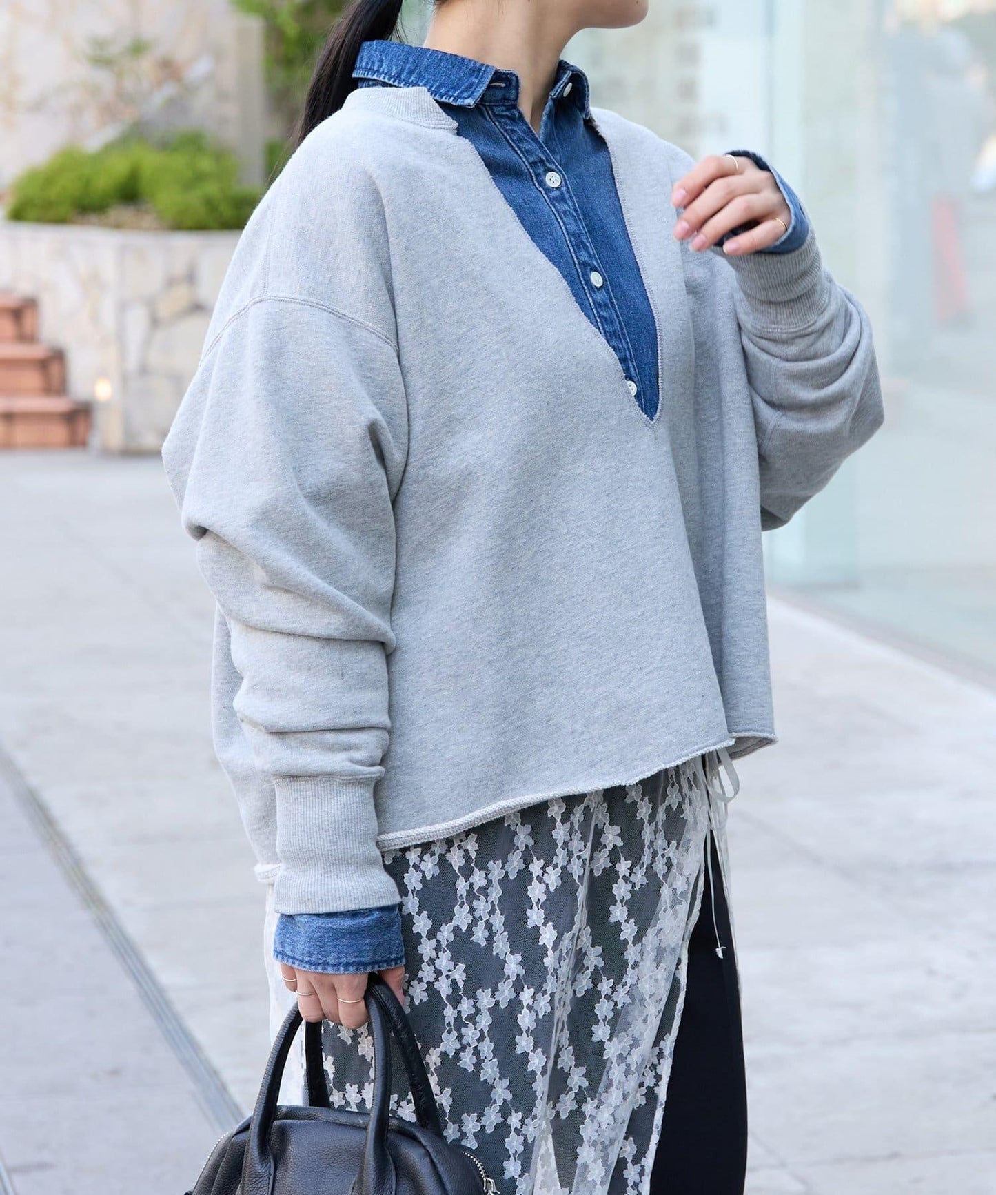 《FRIPIER》 毛邊牛仔襯衫