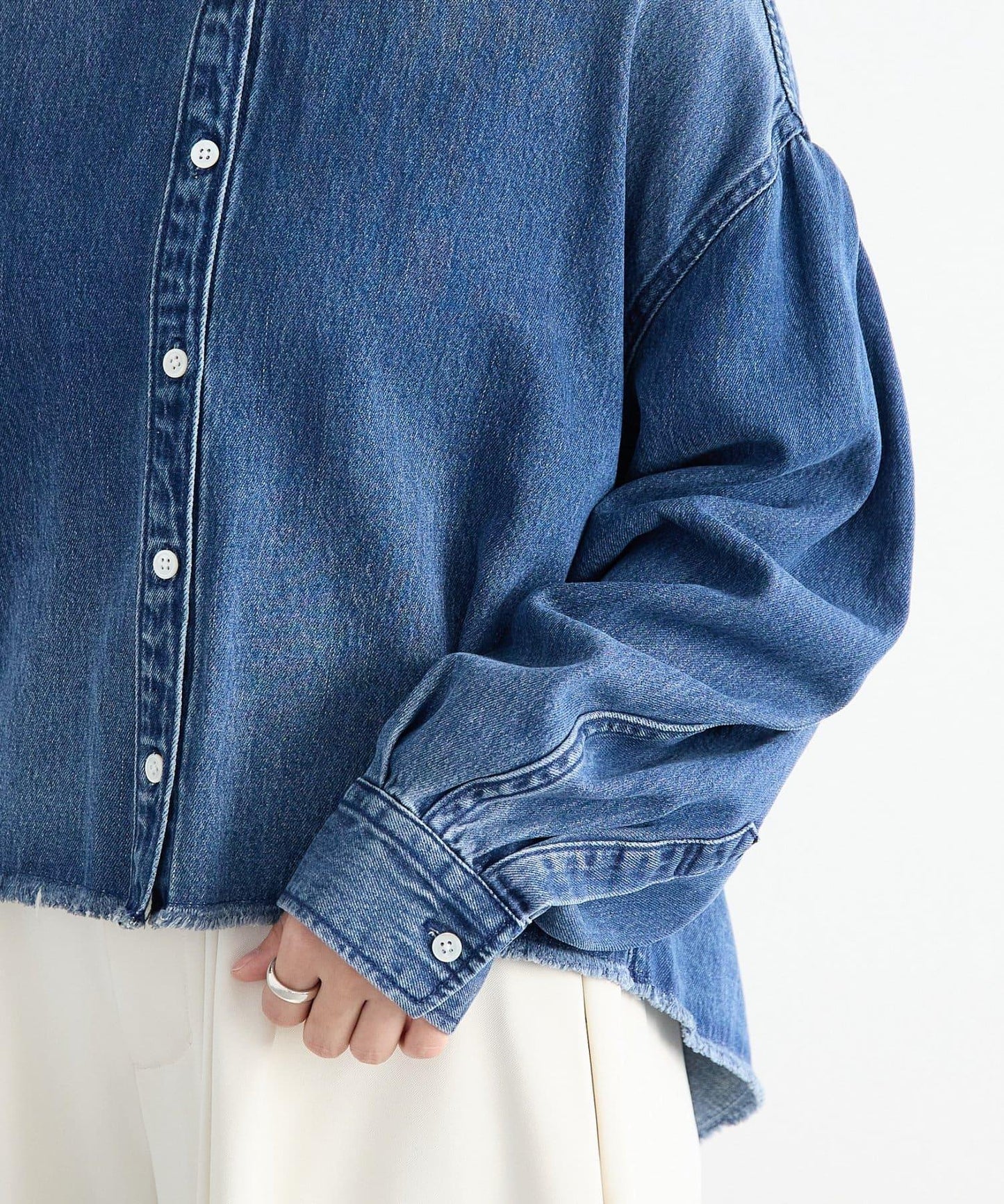 《FRIPIER》 毛邊牛仔襯衫