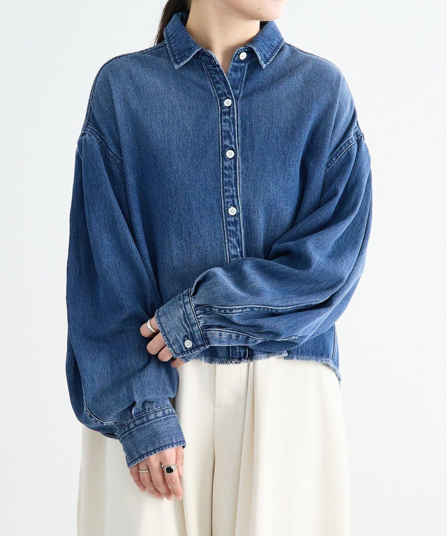 《FRIPIER》 毛邊牛仔襯衫