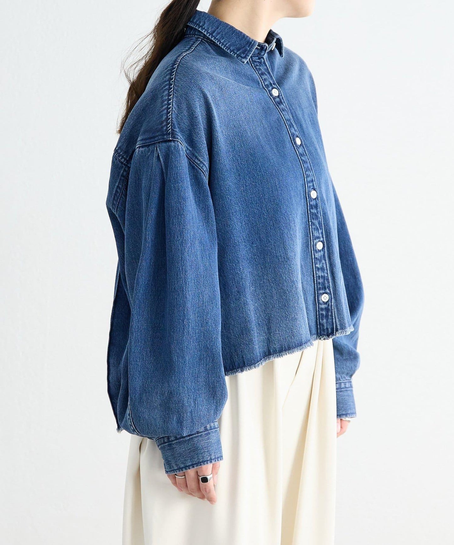 《FRIPIER》 毛邊牛仔襯衫