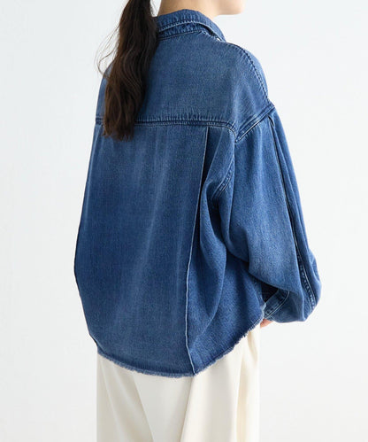 《FRIPIER》 毛邊牛仔襯衫