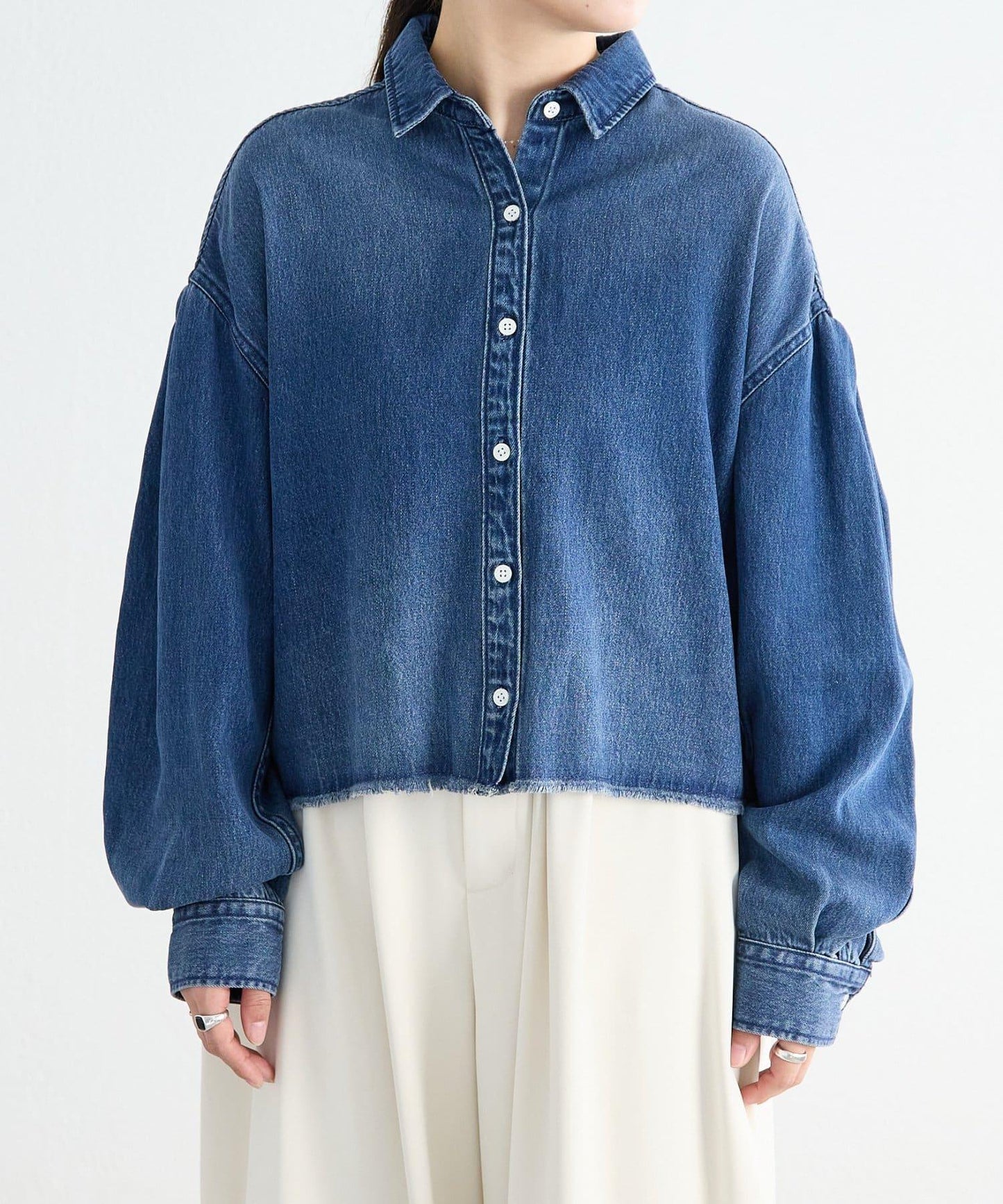 《FRIPIER》 毛邊牛仔襯衫