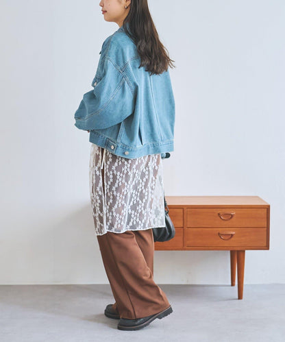 FRIPIER 蕾絲拼接針織上衣