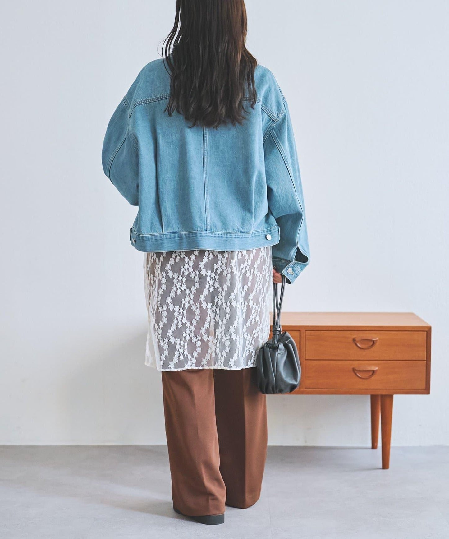 FRIPIER 蕾絲拼接針織上衣