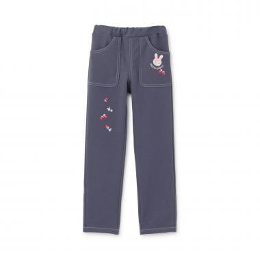 兔子刺繡 針織彈力打底褲