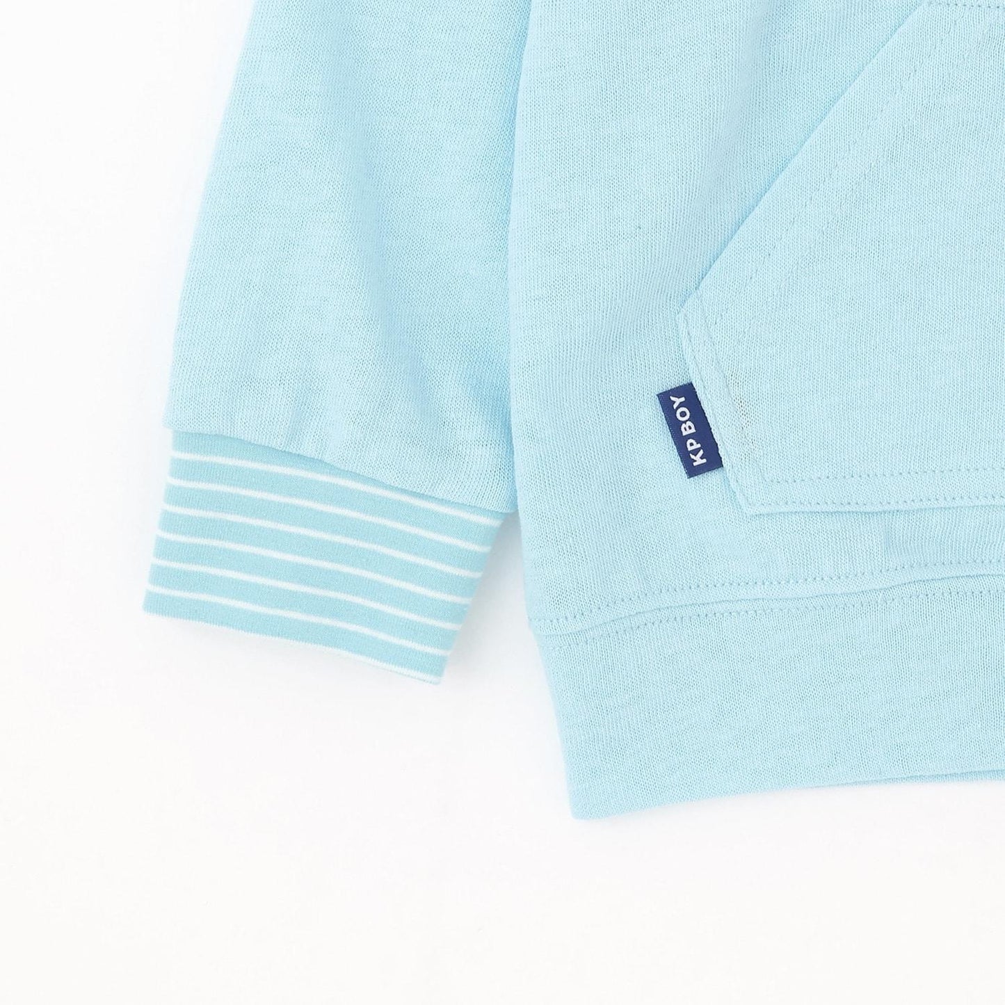 前拉鍊平紋針織開衫