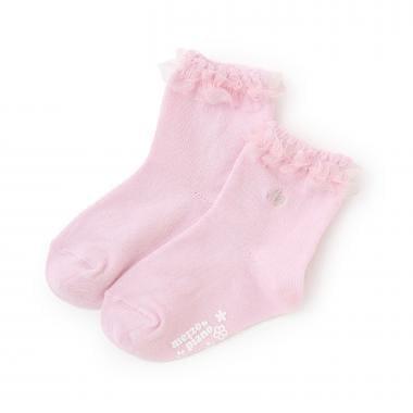 荷葉邊 標識刺繡 襪子