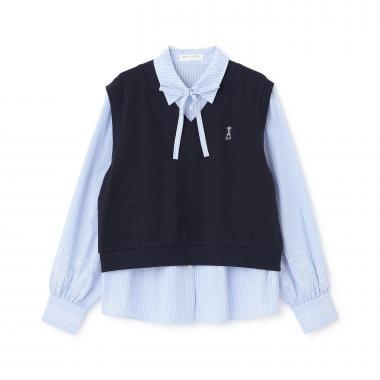 刺繡設計 針織背心與襯衫套裝