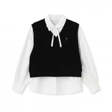 刺繡設計 針織背心與襯衫套裝