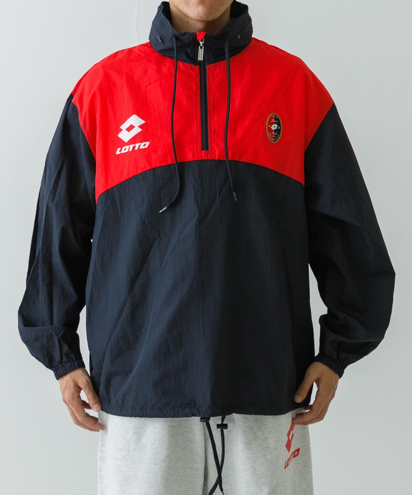 LOTTO 拼色 半開拉鍊 夾克外套