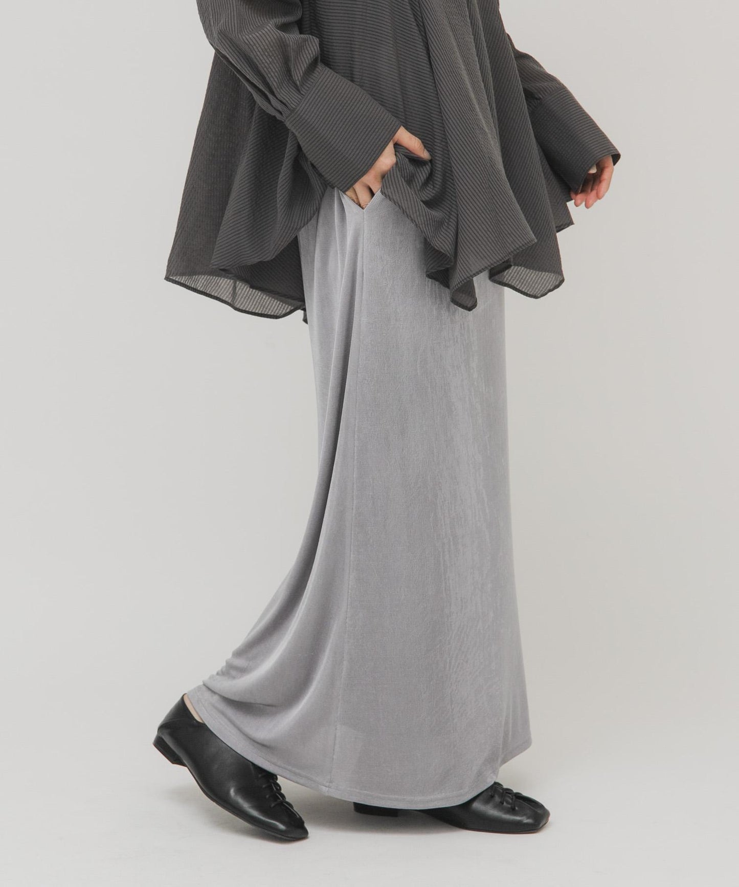 亮面鬆緊半身裙