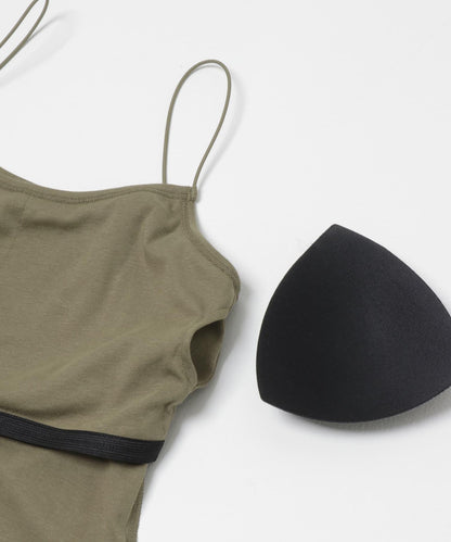 細肩帶 內置胸杯 吊帶背心