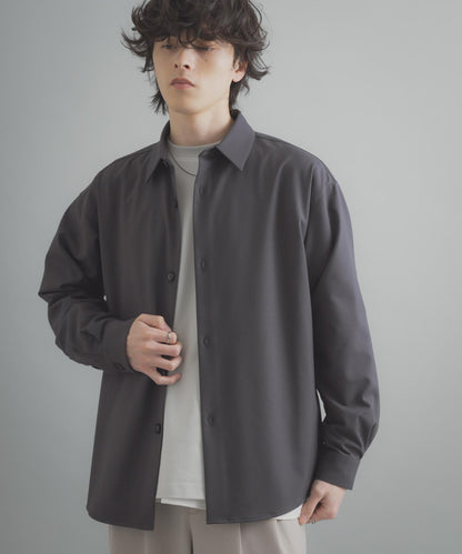 易打理 寬鬆 翻領 襯衫