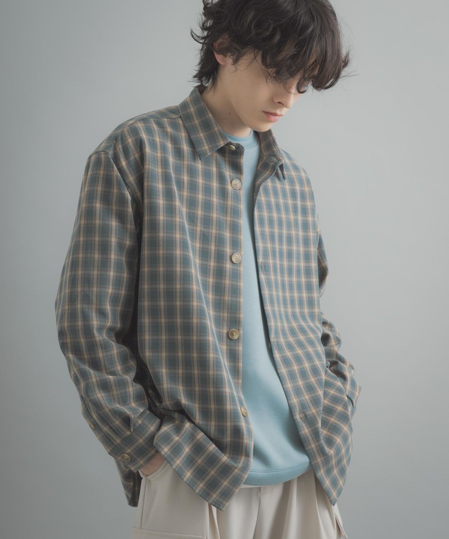 易打理 寬鬆 翻領 襯衫