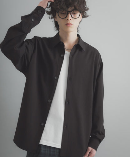 易打理 寬鬆 翻領 襯衫