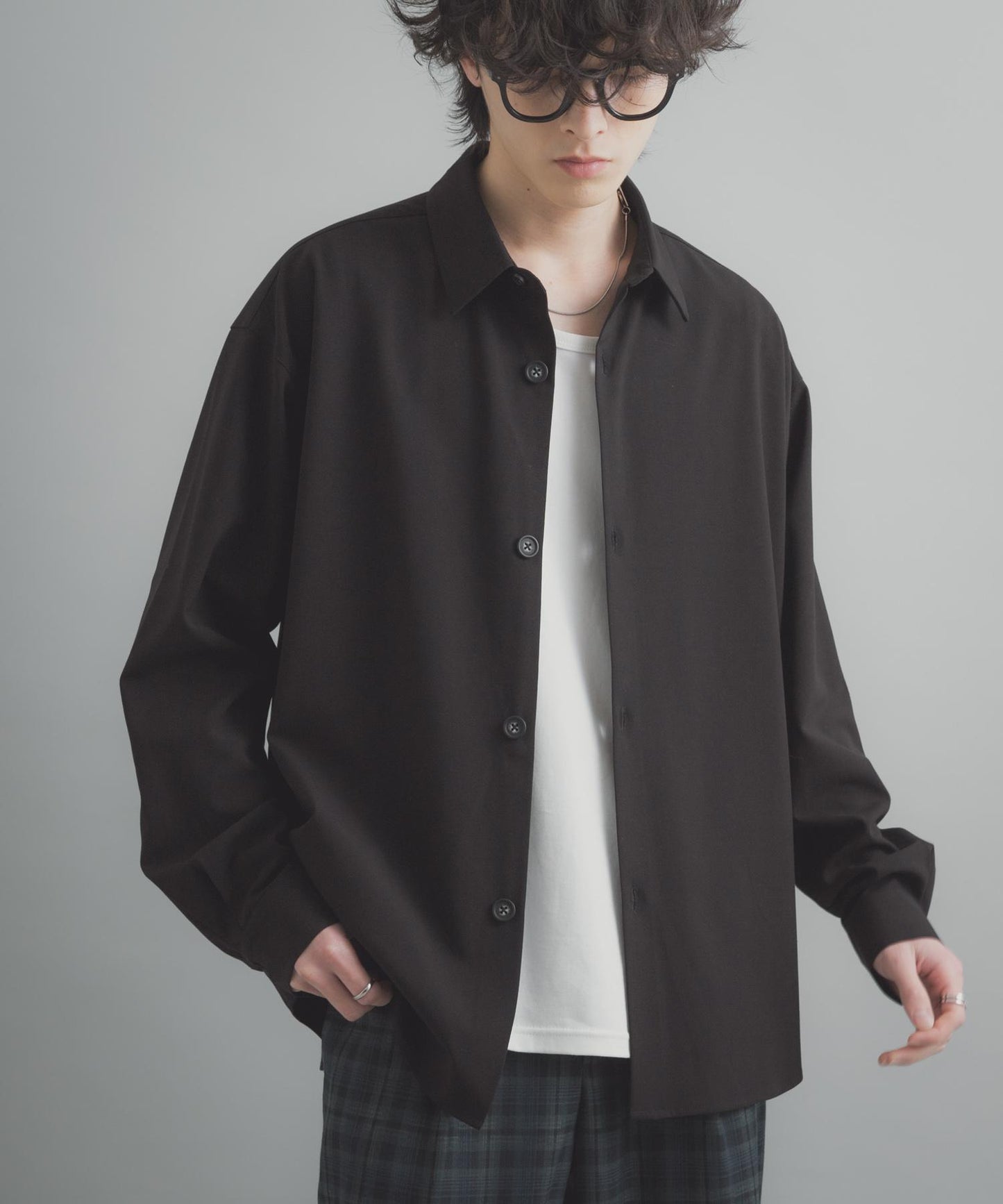 易打理 寬鬆 翻領 襯衫