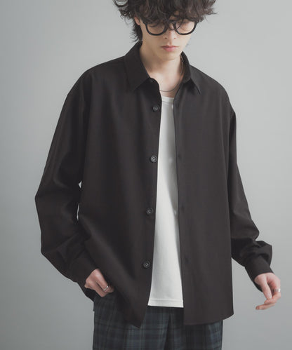 易打理 寬鬆 翻領 襯衫