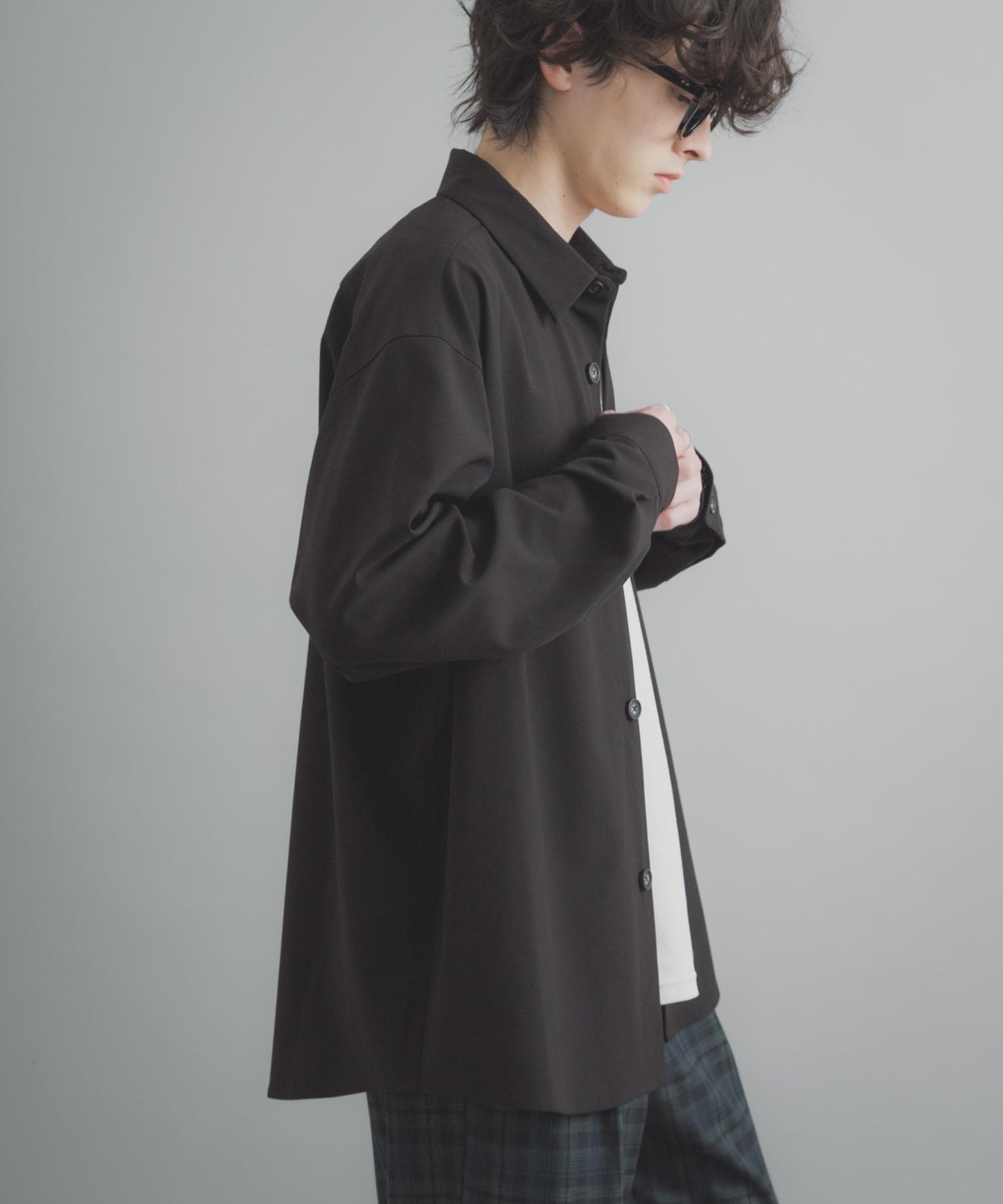 易打理 寬鬆 翻領 襯衫