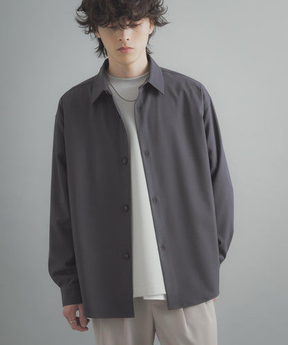 易打理 寬鬆 翻領 襯衫