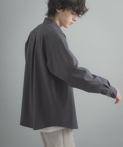 易打理 寬鬆 翻領 襯衫