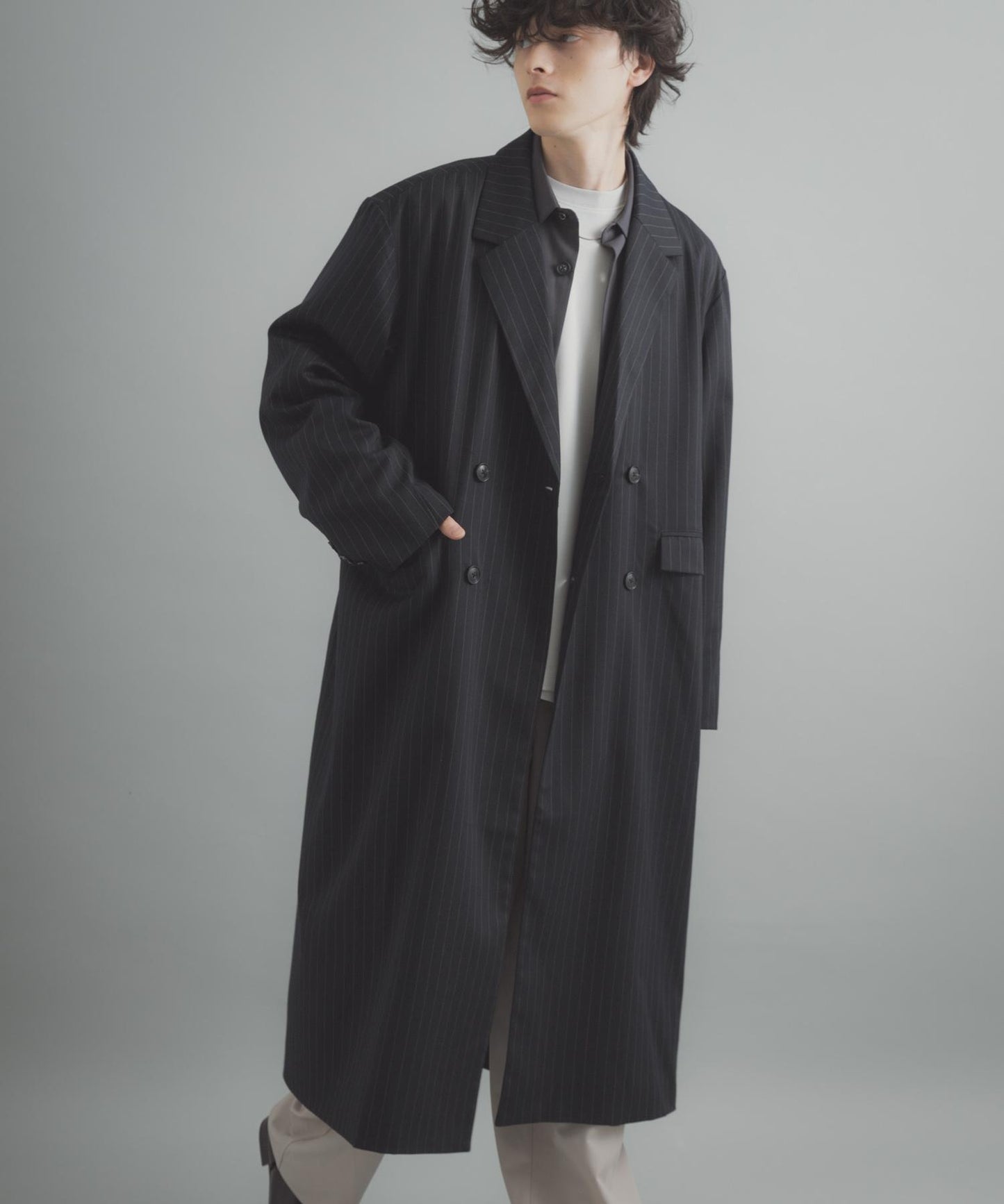 雙排扣 長款 大衣