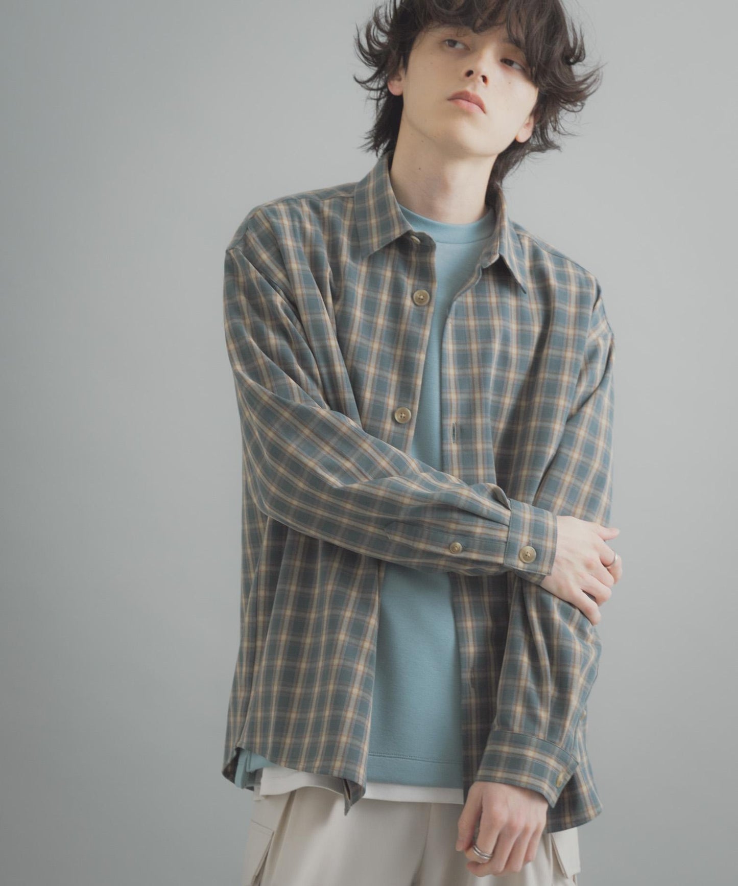 易打理 寬鬆 翻領 襯衫