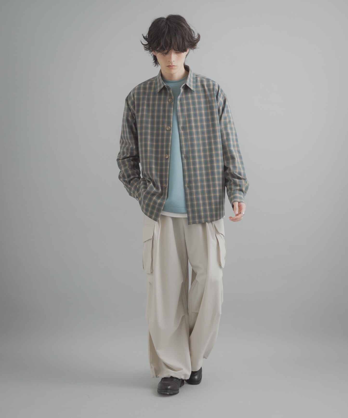 易打理 寬鬆 翻領 襯衫