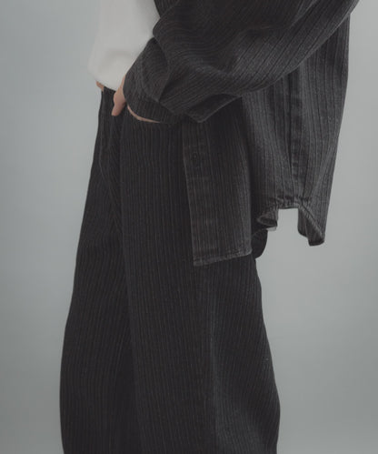 提花直筒牛仔褲