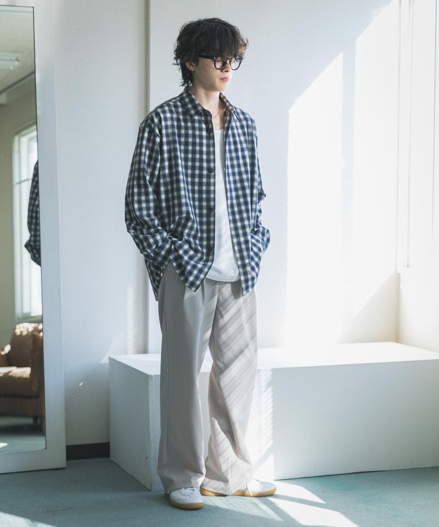 易打理 寬鬆 翻領 襯衫