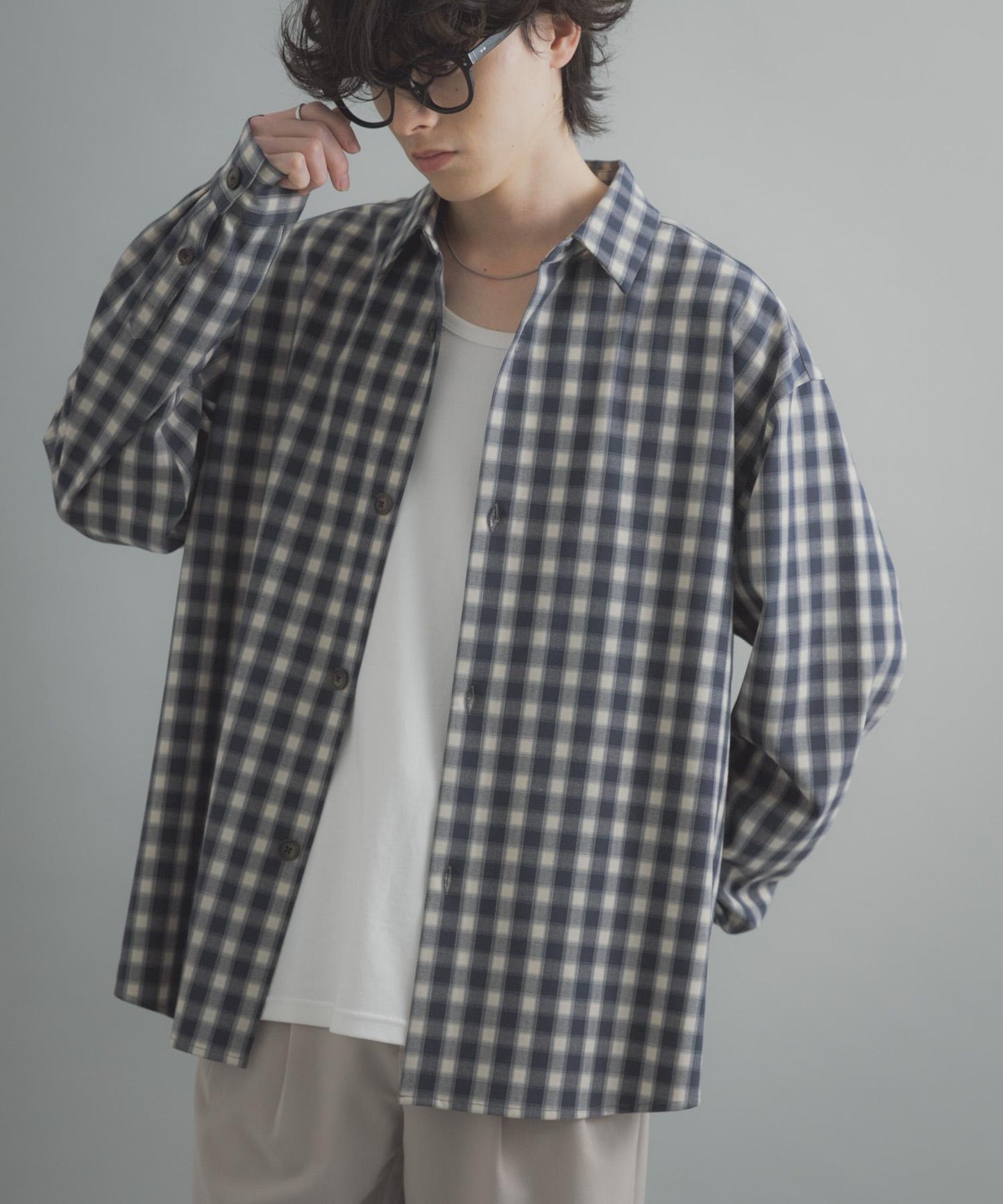 易打理 寬鬆 翻領 襯衫