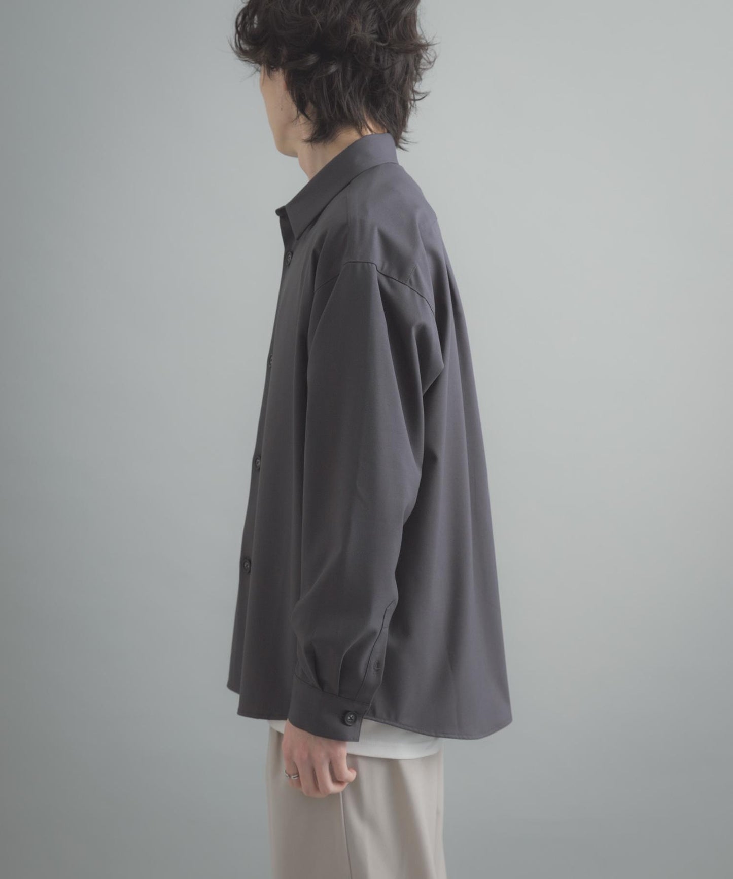 易打理 寬鬆 翻領 襯衫