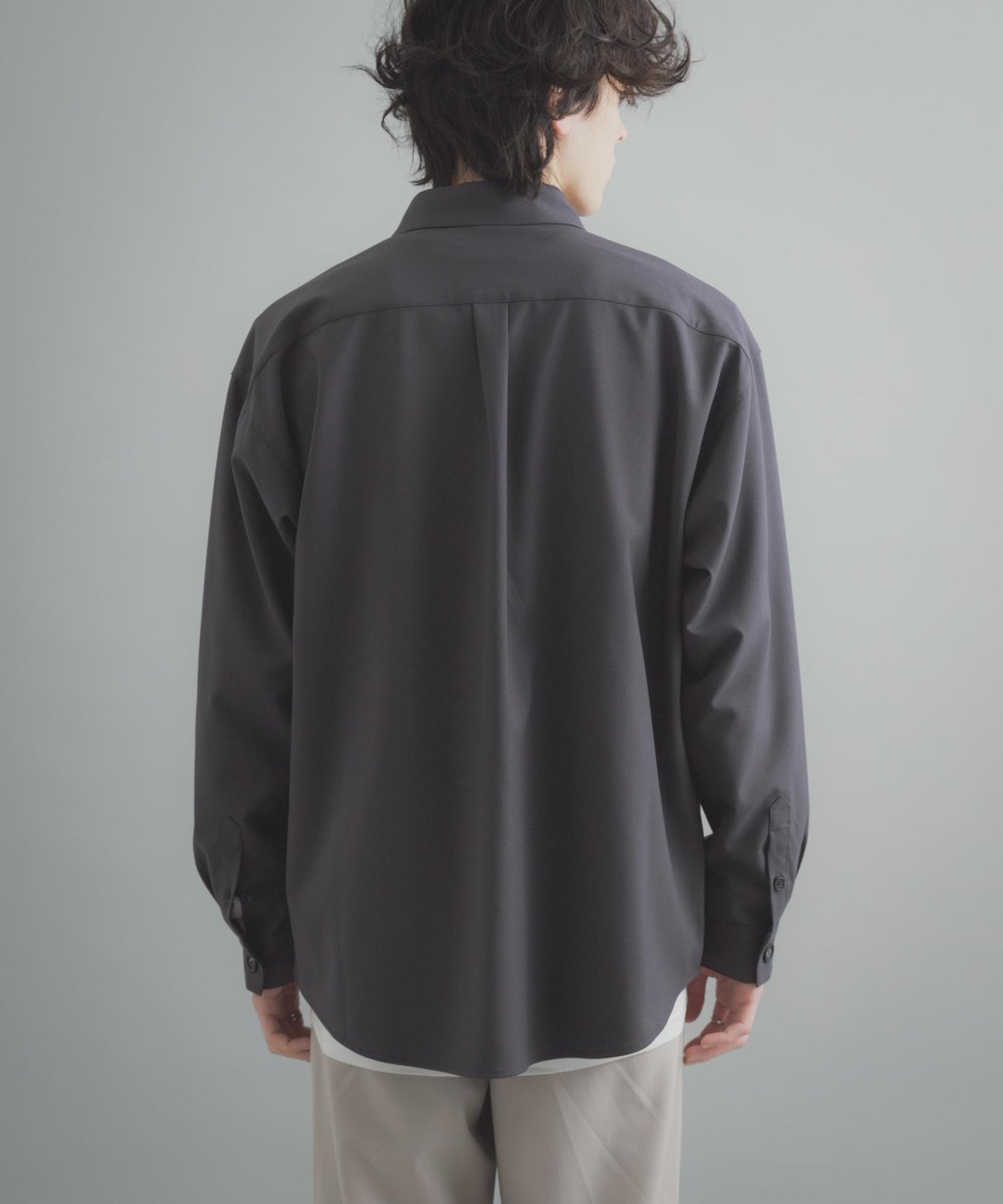 易打理 寬鬆 翻領 襯衫