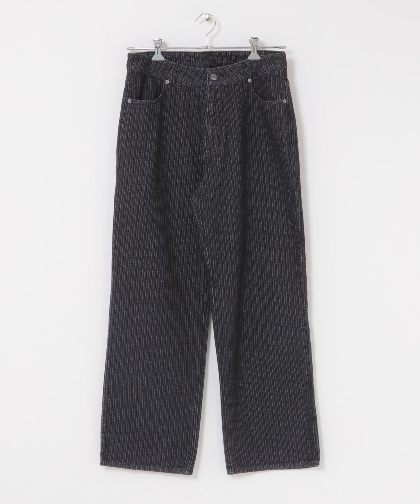 提花直筒牛仔褲