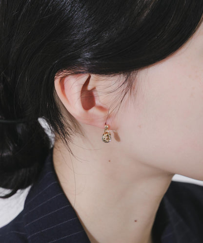 疊層圓環小巧耳環