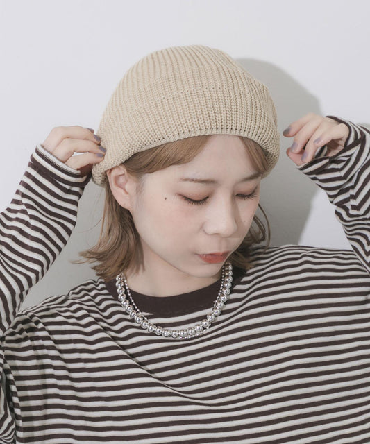 羅紋針織貝雷帽