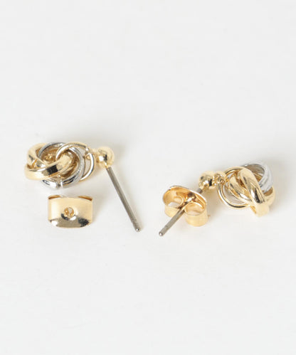 疊層圓環小巧耳環