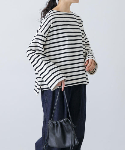 純棉船領條紋T恤