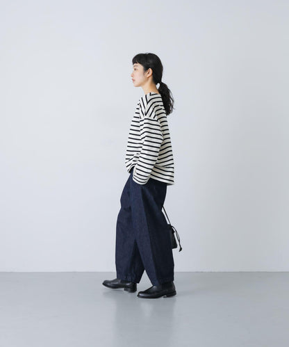 純棉船領條紋T恤