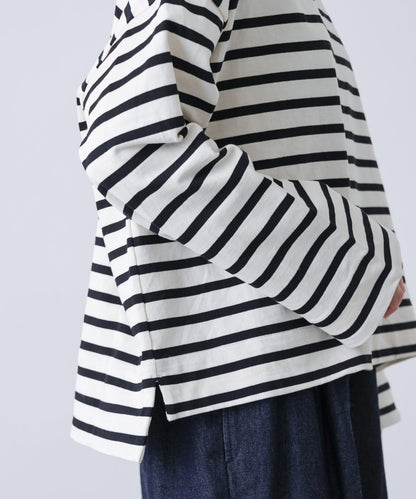 純棉船領條紋T恤