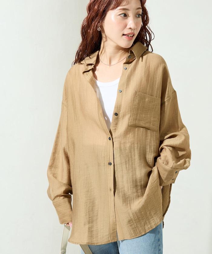シアーワッシャービッグロングスリーブシャツ【限定展開】