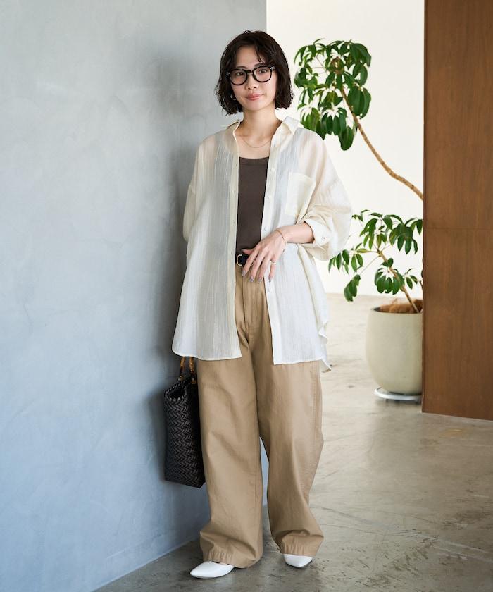 シアーワッシャービッグロングスリーブシャツ【限定展開】