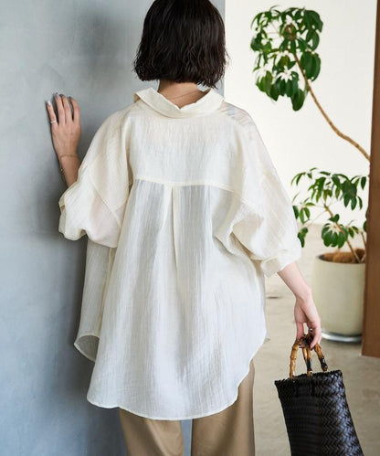 シアーワッシャービッグロングスリーブシャツ【限定展開】
