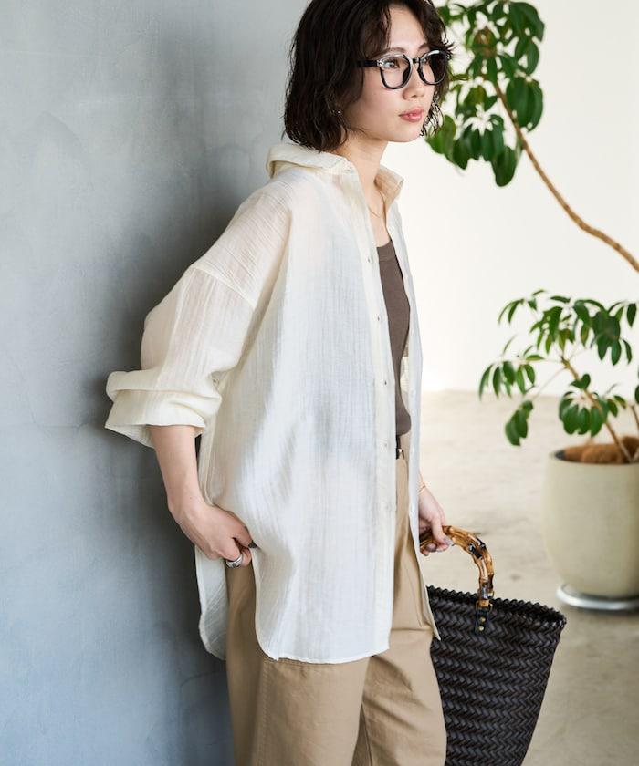 シアーワッシャービッグロングスリーブシャツ【限定展開】