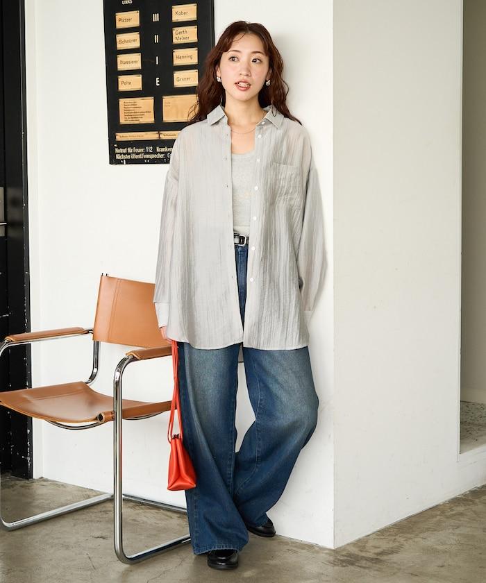 シアーワッシャービッグロングスリーブシャツ【限定展開】