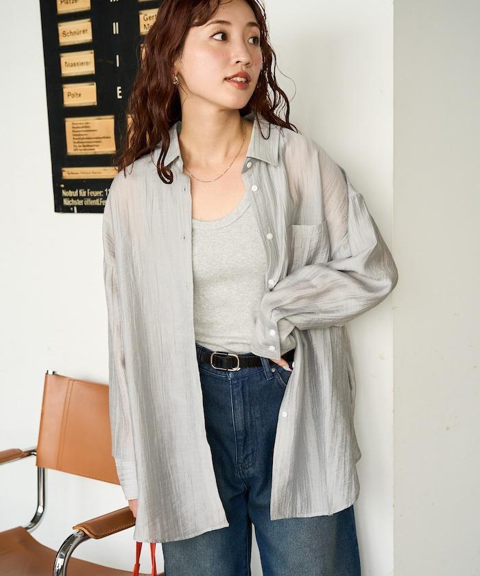 シアーワッシャービッグロングスリーブシャツ【限定展開】